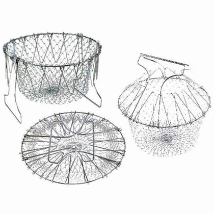 Imagem de Cesto multiuso chef basket fritura cozimento fritadeira escorredor para alimentos - Baxiimports