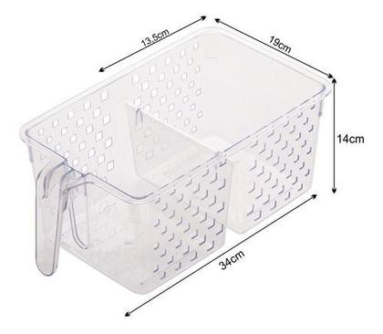 Imagem de Cesto Organizador C Alça 2 Divisórias 34x19,5x14cm 876  Paramount