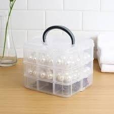 Imagem de Cesto Organizador Caixa Pote com Alça para Guardar Joias Pulseira Relógio e Maquiagem