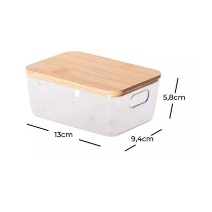 Imagem de Cesto Organizador Com Tampa Bambu Idealle Eco 13cm Paramount