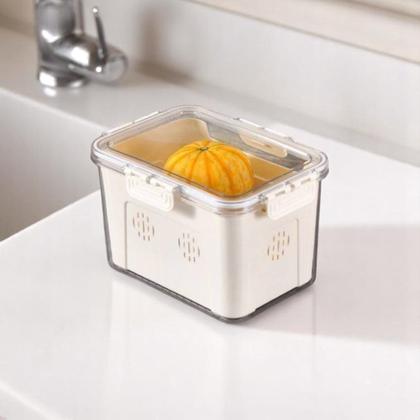 Imagem de Cesto Organizador com Tampa Transparente Empilháveis