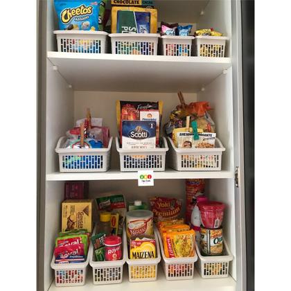 Imagem de Cesto Organizador Cozinha Geladeira  Armário KitC/4Pçs TCOOK