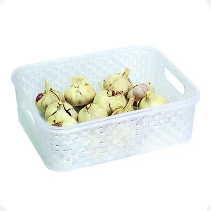 Imagem de Cesto Organizador Multiuso de Geladeira Armário Rattan- 7L