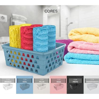 Imagem de Cesto Organizador Multiuso Decorativo Grande Retangular Alto PP