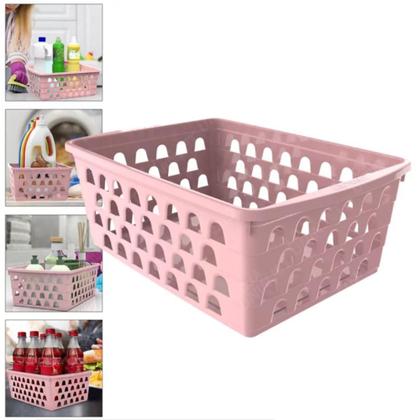 Imagem de Cesto Organizador Multiuso Decorativo Grande Retangular Alto PP