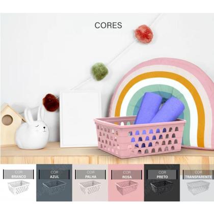 Imagem de Cesto Organizador Multiuso Decorativo Grande Retangular Alto PP