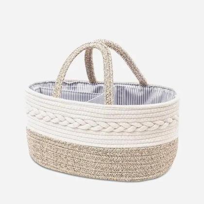 Imagem de Cesto Organizador Porta Fraldas Linha Rope 14 Litros em corda de Algodão Easy Decor