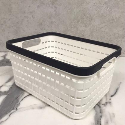 Imagem de Cesto Organizador Retangular Multiúso Vazado com Alça 25cm