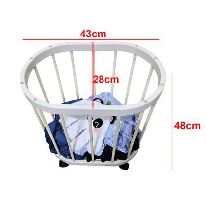 Imagem de Cesto Organizador Rodinhas Carrinho Multiuso Roupa Objetos Acessorios Banheiro Quarto Cozinha Salao Casa