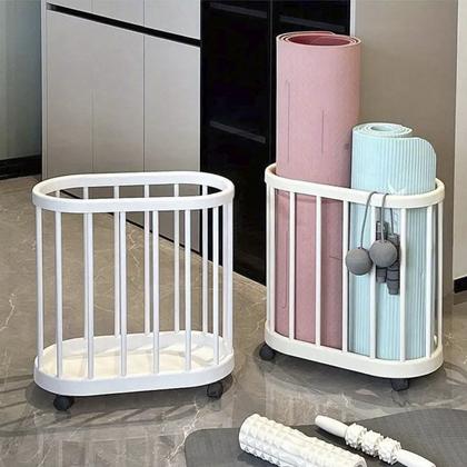 Imagem de Cesto Organizador Rodinhas Carrinho Multiuso Roupa Objetos Acessorios Banheiro Quarto Cozinha Salao Casa