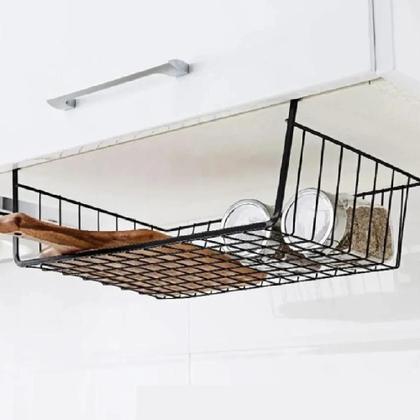 Imagem de Cesto organizador suspenso aramado multiuso gaveta encaixe