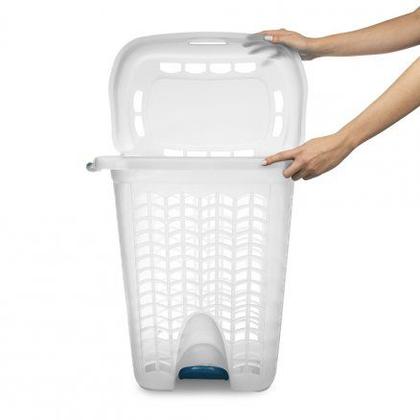 Imagem de Cesto para Roupa Transparente 46,4 Litros Com Tampa Sanremo