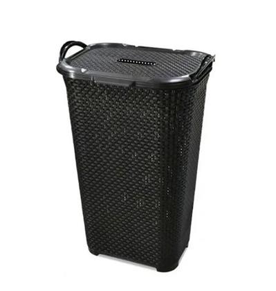 Imagem de Cesto Para Roupas Roupeiro Organizador Rattan Vime 50 Litros M