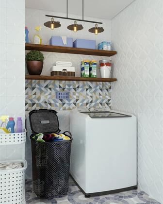 Imagem de Cesto Para Roupas Roupeiro Organizador Rattan Vime 50 Litros M