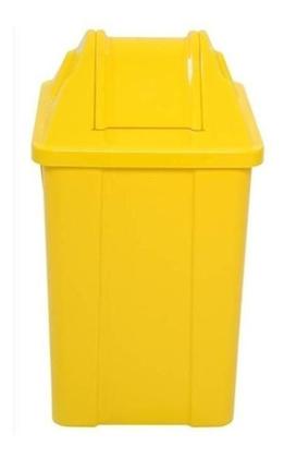 Imagem de Cesto Quadrado Com Tampa Vai-Vem 100 Litros