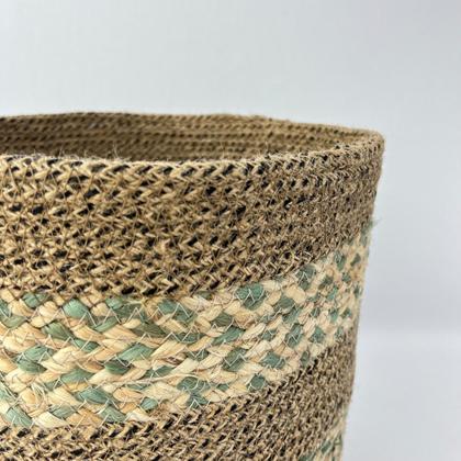 Imagem de Cesto Redondo Fibra Natural G 25X25 Cachepô Cesta Decoração