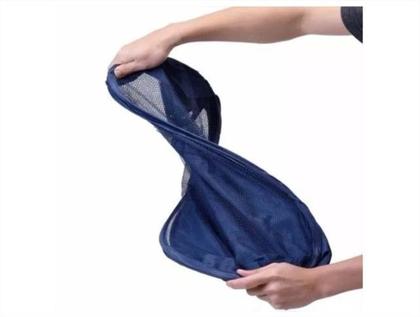 Imagem de Cesto Roupa Banheiro Organizador Para Roupa Suja Azul