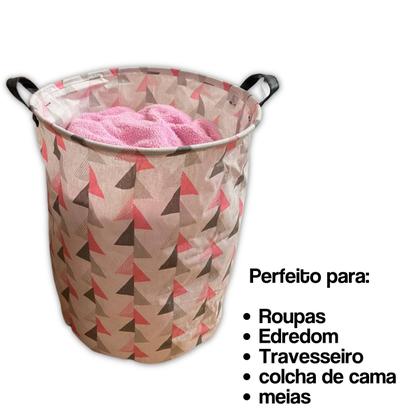 Imagem de Cesto Roupa Suja Dobrável Multiuso Organizador Grande 60l