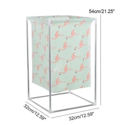 Imagem de Cesto roupa suja lavanderia inox desmontavel portatil