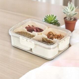 Imagem de Cesto Tampa Tupperware Divisórias Alimento Cozinha Organizador Plástico Geladeira Fruta Marmita Casa