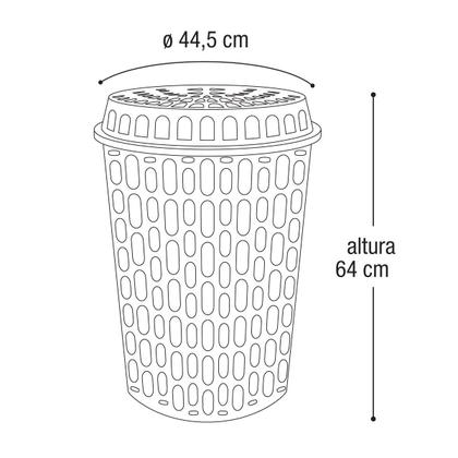 Imagem de Cesto Telado Organizador 60 Litros com Tampa Arqplast