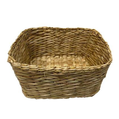 Imagem de Cesto Vaso Cachepot Taboa Decoração Retangular Ref.1523 Casa