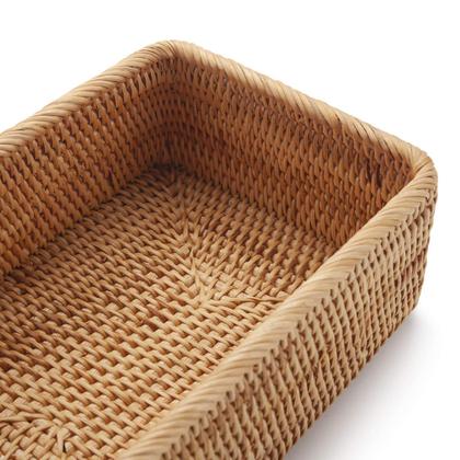 Imagem de Cestos de armazenamento de frutas DECRAFTS Natural Rattan, conjunto de 3