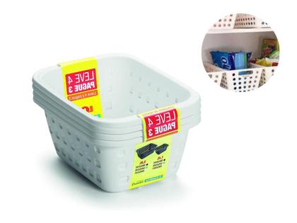 Imagem de Cestos Médio Organizadores 1,4l P Leve 4 Pague 3 Branco