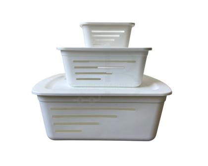 Imagem de Cestos Organizadores Kit Grande e Médio com Tampa e pequeno sem tampa Branco