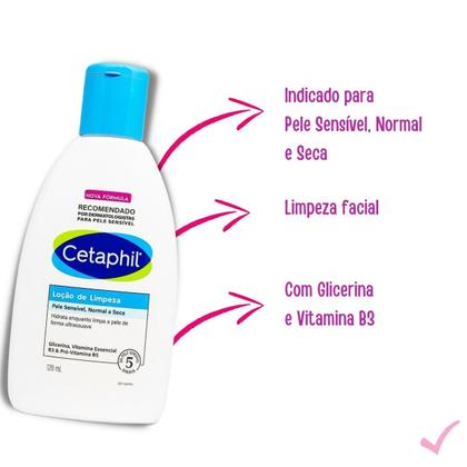 Imagem de Cetaphil Loção Limpeza Facial 120ml Pele Sensível e Seca