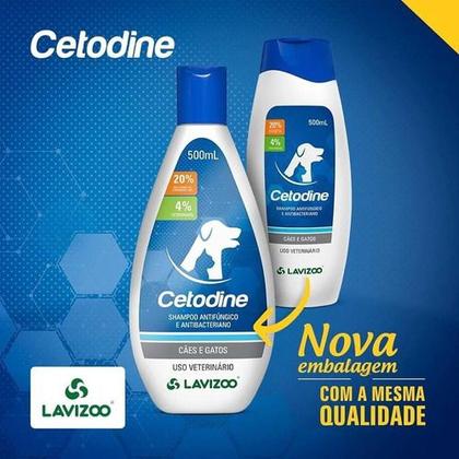 Imagem de Cetodine Shampoo Antifúngico Para Cães E Gatos Lavizoo 240ml