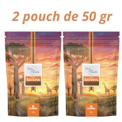 Imagem de Chá da Savana 50g (Rooibos, Cacau, Laranja e Canela, c/aroma natural de Baunilha)  2 Pacotes