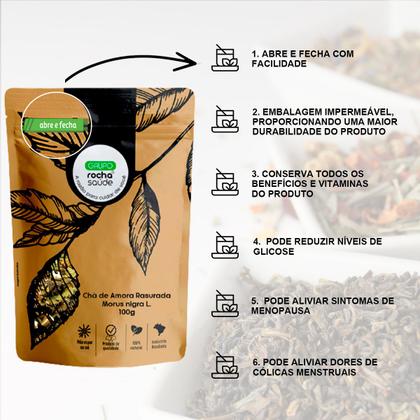 Imagem de Chá de Amora Rasurada - Morus nigra L. - 100g