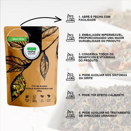 Imagem de Chá De Aroeira - Schinus Terebinthifolius Rad. - 100G