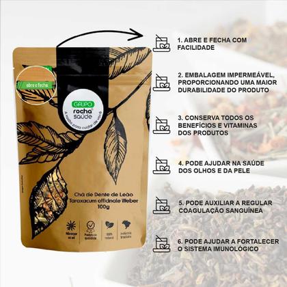 Imagem de Chá De Dente De Leão - Taraxacum Officinale Weber - 100G