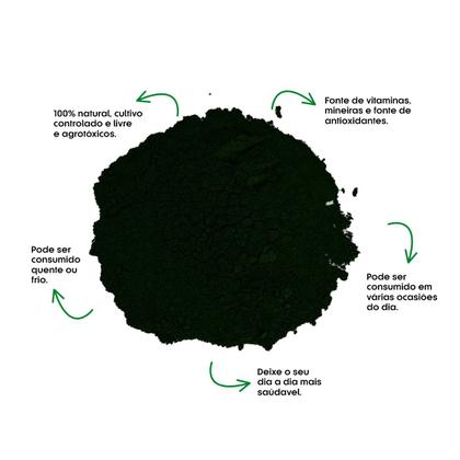 Imagem de Chá de Spirulina em Pó 50g Qualidade Premium e Sabor Inigualável