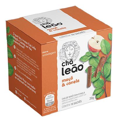 Imagem de Chá Maça E Canela Com 10 Saquinhos - Leão Kit 10