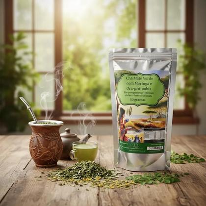 Imagem de Chá Mate Verde Com Ervas Naturais 80g  Blend Energizante Nomady