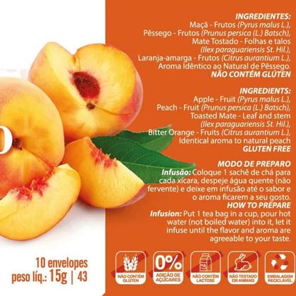 Imagem de Chá Misto De Pêssego Cx. Com 10 Sachês Kit 10