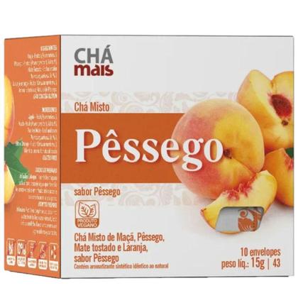 Imagem de Chá Misto De Pêssego Cx. Com 10 Sachês Kit 10