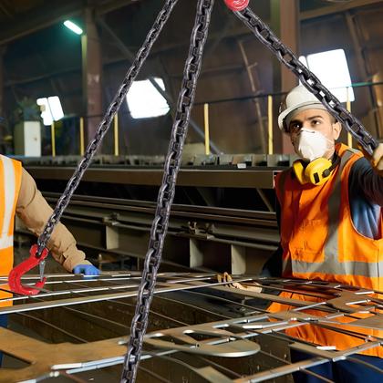 Imagem de Chain Sling VEVOR 5/16 polegadas x 5 pés com ganchos de capacidade de 3 toneladas