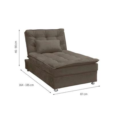 Chaise Lara Veludo Marrom - Mobly Imagem de Chaise Lara Veludo Marrom