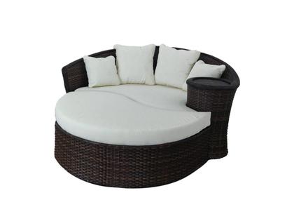 Imagem de Chaise modular formato folha com mesa lateral- Fibra sintética - Alumínio - Acquablock