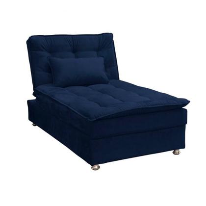 Imagem de Chaise Priscila Veludo Azul