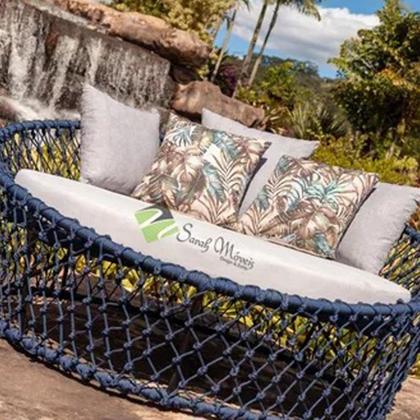 Imagem de Chaise Sofa Redondo Para Area Externa Piscina Jardim Sala