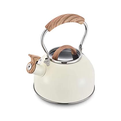 Imagem de Chaleira 2,0L Linha Indução Vanilla com Apito e Cabo Baquelite Amadeirado MTA - 1219