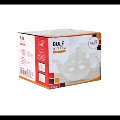 Imagem de Chaleira 400ml com infusor jarra em vidro para bule cha cafe luxo 