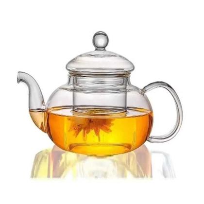 Imagem de Chaleira 400ml com infusor jarra em vidro para bule cha cafe luxo 