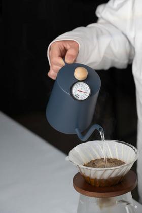 Imagem de Chaleira Aço Inox Azul Bico Fino Com Termômetro 550ml - ILC