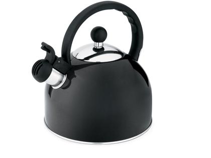 Imagem de Chaleira Aço Inox com Apito Fixo 1,75L Preta - Hércules